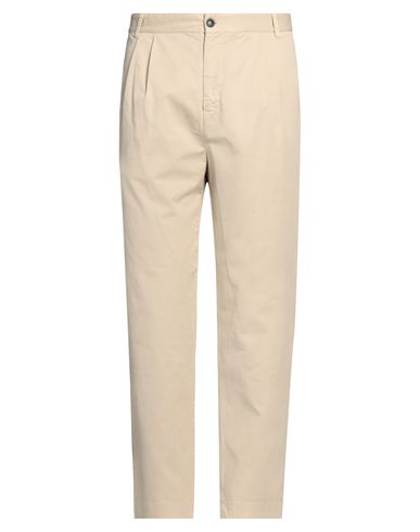 Grifoni Man Pants Beige Size 40 Cotton, Elastane