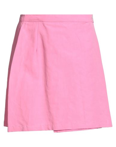 Lido Woman Mini Skirt Fuchsia Size Xs Linen, Cotton In Pink