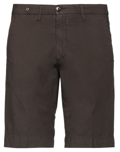 Filetto Man Shorts & Bermuda Shorts Dark Brown Size 32 Cotton, Elastane