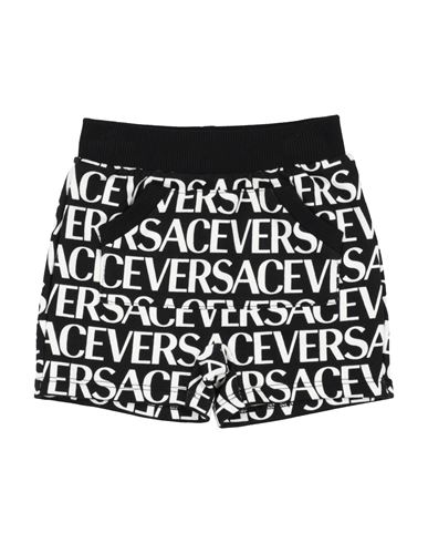 Shop Versace Young Newborn Boy Shorts & Bermuda Shorts Black Size 3 Cotton, Elastane