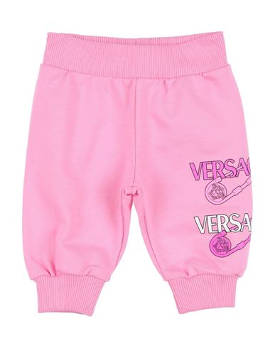 Shop Versace Young Newborn Girl Pants Pink Size 3 Cotton, Elastane