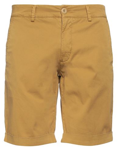 Modfitters Man Shorts & Bermuda Shorts Mustard Size 34 Cotton, Elastane In Yellow