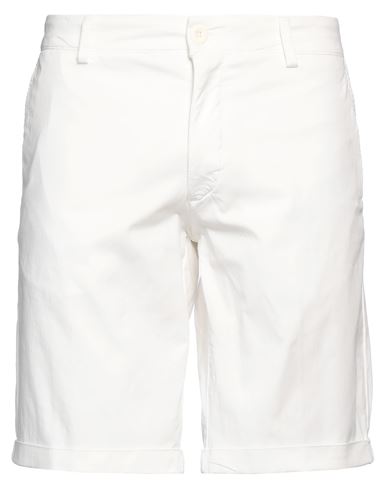 Modfitters Man Shorts & Bermuda Shorts White Size 31 Cotton, Elastane