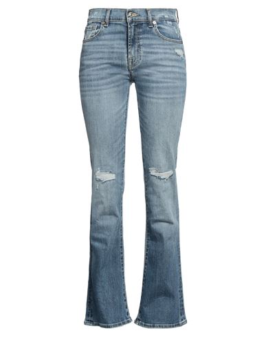 Shop 7 For All Mankind Woman Jeans Blue Size 31 Cotton, Elastane