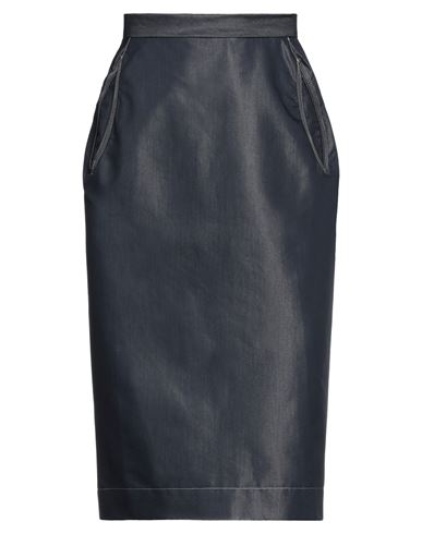 Vivienne Westwood Woman Midi Skirt Navy Blue Size 8 Cotton