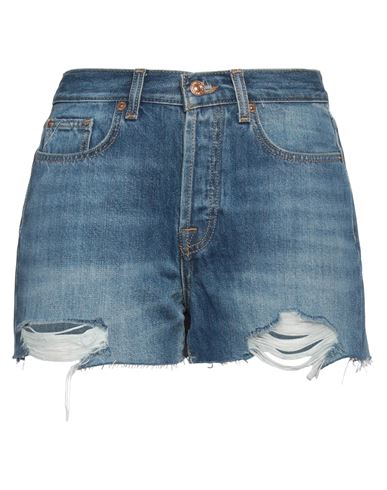 7 For All Mankind Woman Denim Shorts Blue Size 30 Cotton