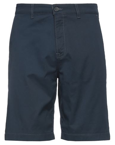 Lee Man Shorts & Bermuda Shorts Navy Blue Size 34 Cotton, Elastane