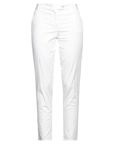 Fedeli Woman Pants White Size 6 Cotton, Elastane