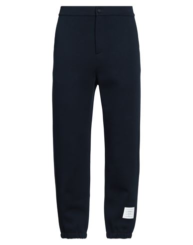 Shop Thom Browne Man Pants Midnight Blue Size 3 Cotton, Polyamide