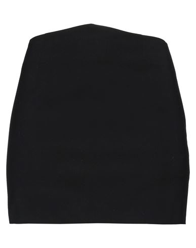 Shop Dondup Woman Mini Skirt Black Size 6 Virgin Wool, Elastane
