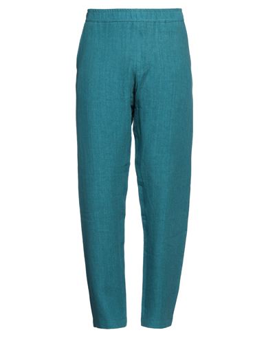 C.9.3 Man Pants Turquoise Size Xl Linen In Blue