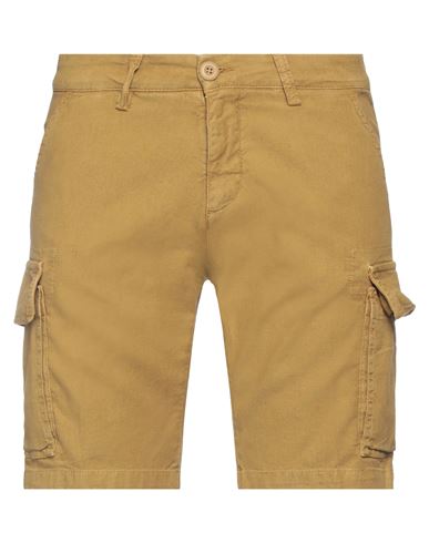 Modfitters Man Shorts & Bermuda Shorts Mustard Size 31 Cotton, Linen, Elastane In Yellow