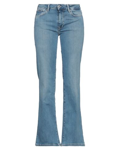 Pepe Jeans Woman Jeans Blue Size 30w-32l Cotton, Modal, Polyester, Elastane