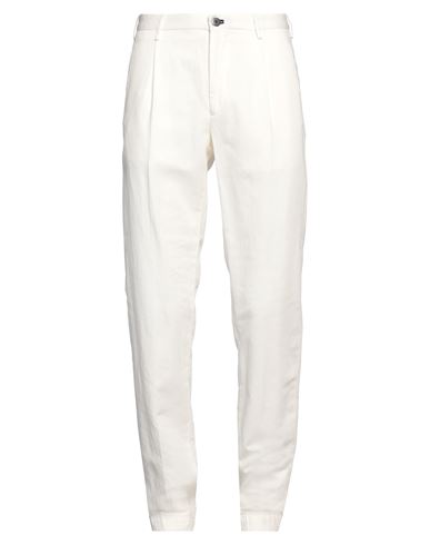 Shop Incotex Man Pants Off White Size 32 Cotton, Linen, Elastane
