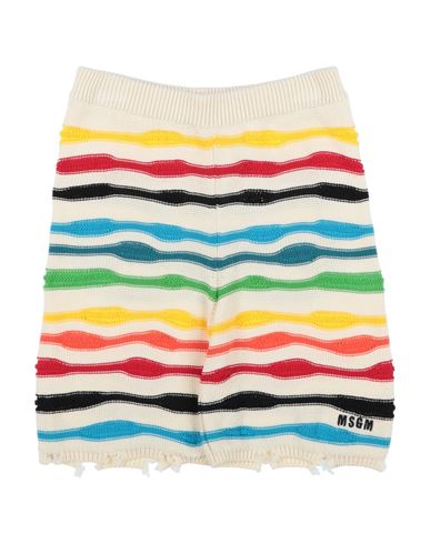 Shop Msgm Toddler Boy Shorts & Bermuda Shorts Cream Size 6 Cotton In White