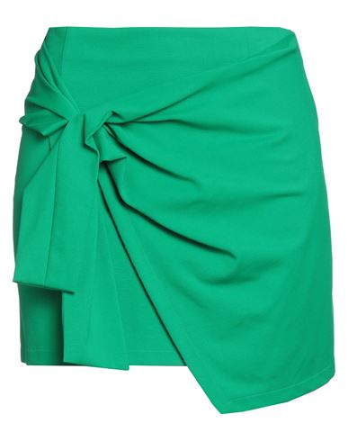 Shop Gina Gorgeous Woman Mini Skirt Green Size 8 Viscose, Polyamide, Elastane