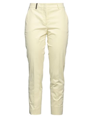 Peserico Woman Pants Pastel Yellow Size 6 Cotton, Elastane