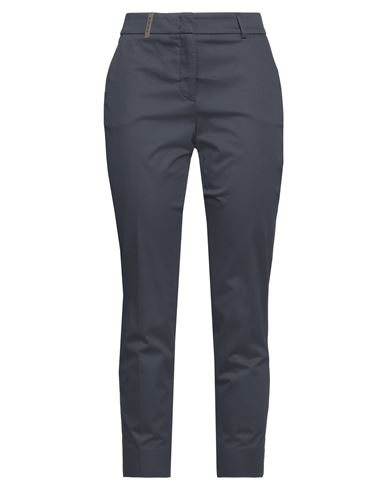 Peserico Woman Pants Navy Blue Size 6 Cotton, Elastane