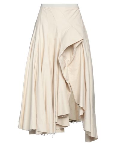 Sportmax Woman Midi Skirt Off White Size 8 Cotton