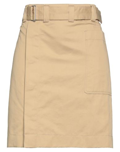 Lemaire Woman Mini Skirt Beige Size 8 Cotton, Linen