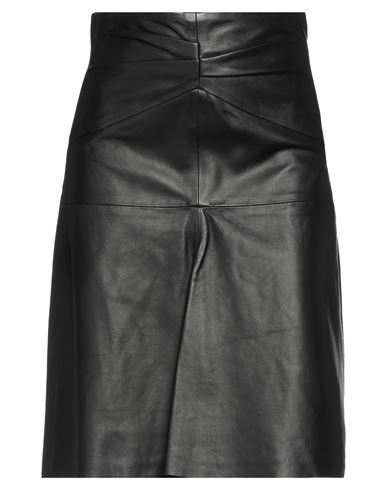 Isabel Marant Woman Midi Skirt Black Size 6 Lambskin