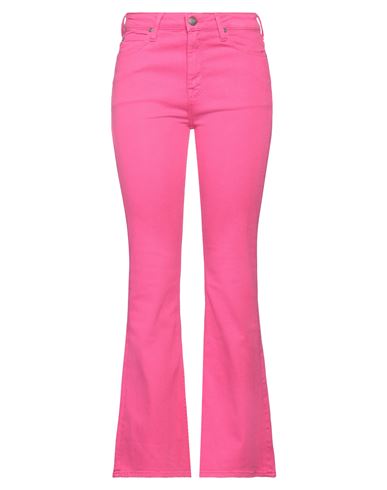 Lee Woman Jeans Fuchsia Size 30w-31l Cotton, Elastomultiester, Elastane In Pink