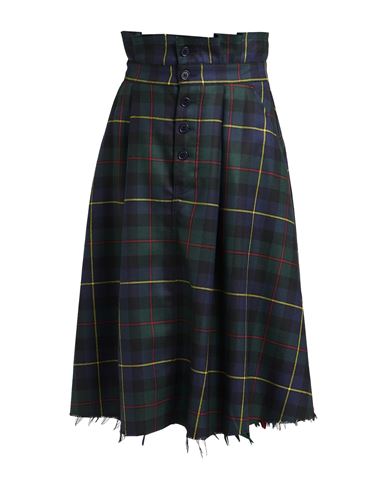 Shop Department 5 Woman Midi Skirt Dark Green Size S Virgin Wool