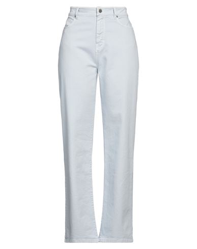 Max Mara Studio Woman Pants Sky Blue Size 14 Cotton, Elastane
