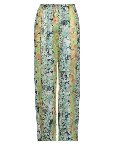 Shop Dries Van Noten Woman Pants Green Size 6 Silk, Viscose