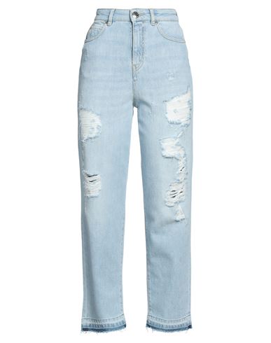 Pinko Woman Jeans Blue Size 30 Cotton, Elastomultiester