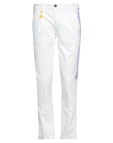 Manuel Ritz Man Pants White Size 30 Cotton, Elastane