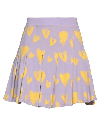 Shop Obey Woman Mini Skirt Light Purple Size L Cotton