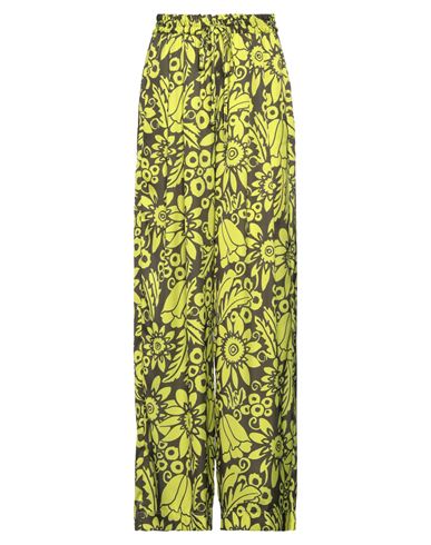 Solotre Woman Pants Acid Green Size 8 Polyester
