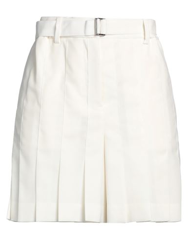 Shop Sacai Woman Shorts & Bermuda Shorts Ivory Size 1 Polyester, Wool In White