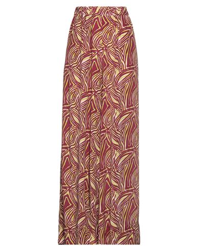 Même Road Woman Pants Burgundy Size 6 Viscose In Red