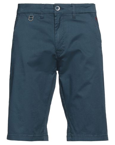 Cape Horn Man Shorts & Bermuda Shorts Navy Blue Size 32 Cotton, Elastane