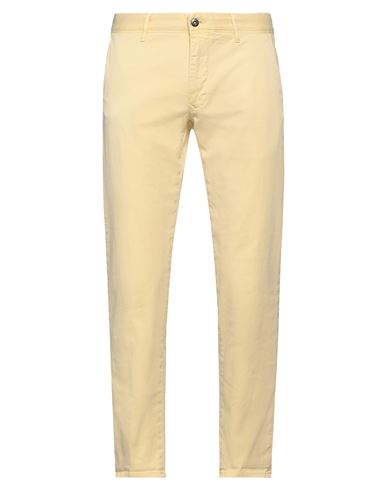 Incotex Man Pants Light Yellow Size 34 Cotton, Elastane