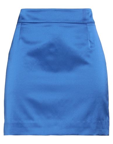 Shop Bcbgmaxazria Woman Mini Skirt Azure Size 2 Viscose, Virgin Wool, Elastane In Blue