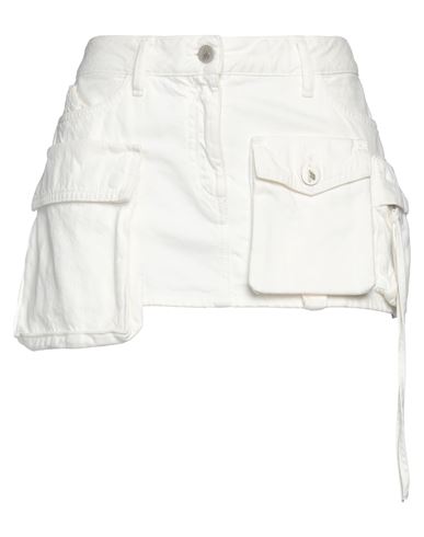 Attico The  Woman Mini Skirt White Size 28 Cotton
