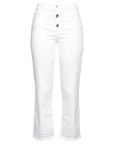 Liu •jo Woman Jeans White Size 30 Cotton, Elastane
