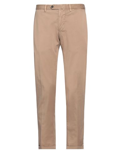 Santaniello Man Pants Light Brown Size 32 Cotton, Elastane In Neutral