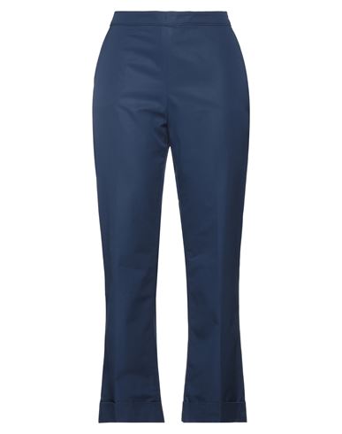 Aspesi Woman Pants Navy Blue Size 8 Cotton