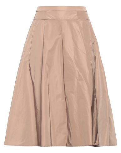 Shop Aspesi Woman Midi Skirt Camel Size 4 Polyester In Beige