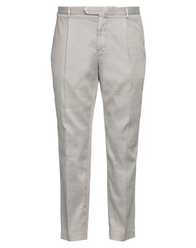 Santaniello Man Pants Grey Size 40 Linen, Cotton, Elastane
