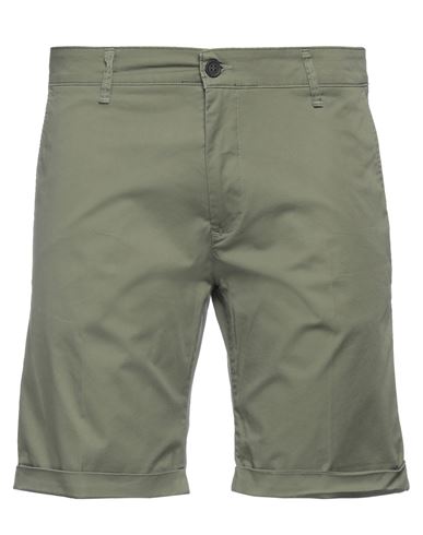 Peuterey Man Shorts & Bermuda Shorts Military Green Size 34 Cotton, Elastane