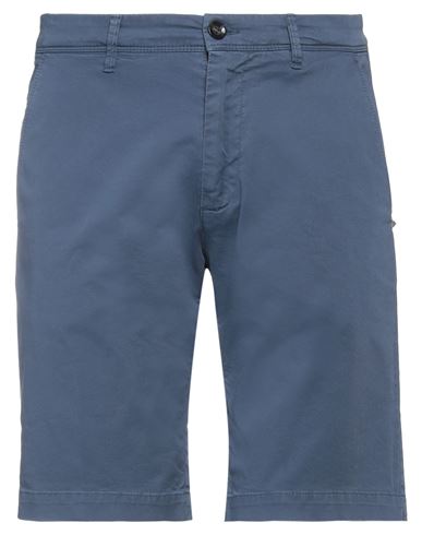 Officina 36 Man Shorts & Bermuda Shorts Navy Blue Size 28 Cotton, Elastane
