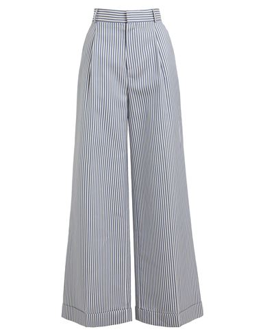 Dior Woman Pants Slate Blue Size 8 Silk, Cotton