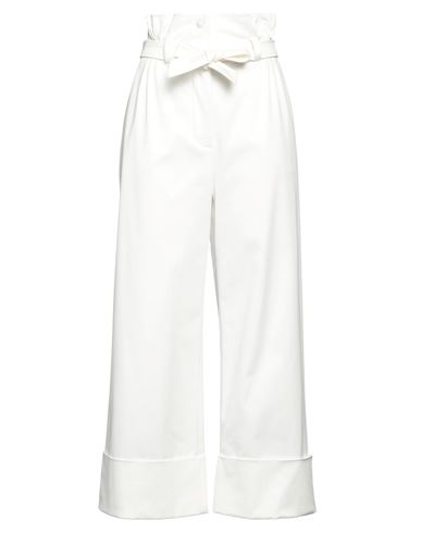 Max Mara Woman Pants Ivory Size 6 Cotton, Elastane In White