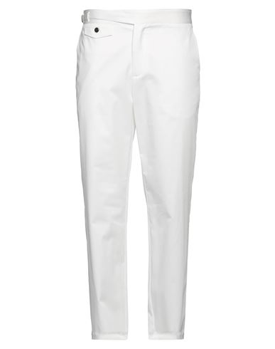 Eleventy Man Pants White Size 38 Cotton, Silk, Elastane