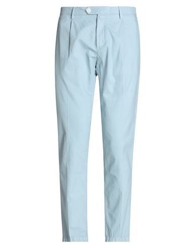 Yan Simmon Man Pants Sky Blue Size 38 Cotton, Lycra